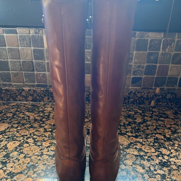 Leather Melissa double button Frye riding boots - Picture 4 of 4